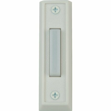 HEATH-ZENITH Wired White Plastic LED Lighted Doorbell Push-Button SL-315-1-00